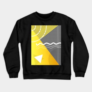 Yellow and grey abstract Crewneck Sweatshirt